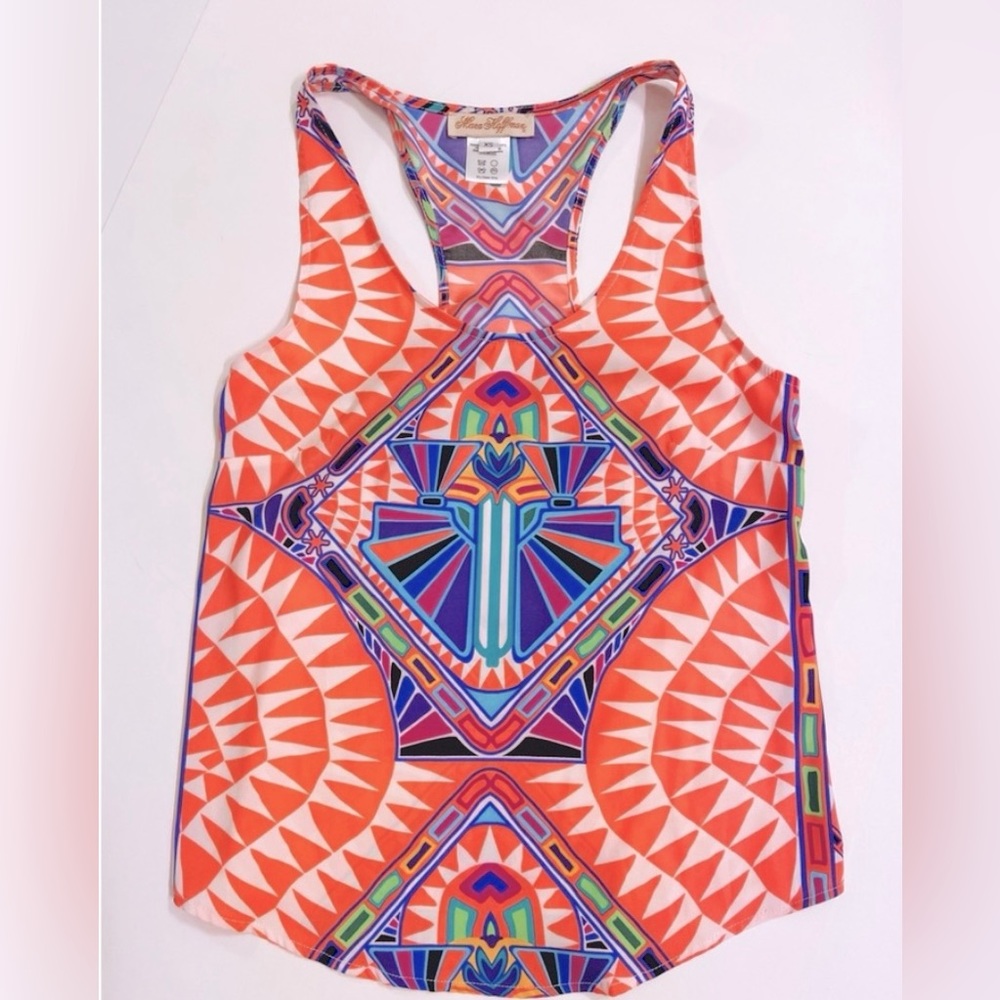 Mara Hoffman neon retro Racerback tank ⚡️